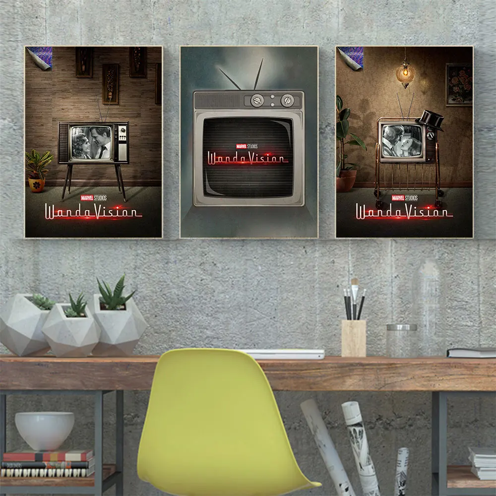 

Marvel Hot American TV Series Wanda Vision Posters and Prints Wall Art Print Canvas Painting Living Room Corridor Decor Pictures