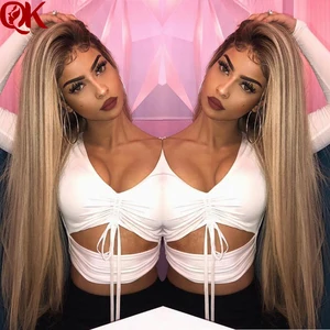 Парик QueenKing на передней сетке с эффектом омбре, плотность 150%, парики Lemi цвета балаяж T427613, бразильские волосы без повреждений, Бесплатная доставка на ночь