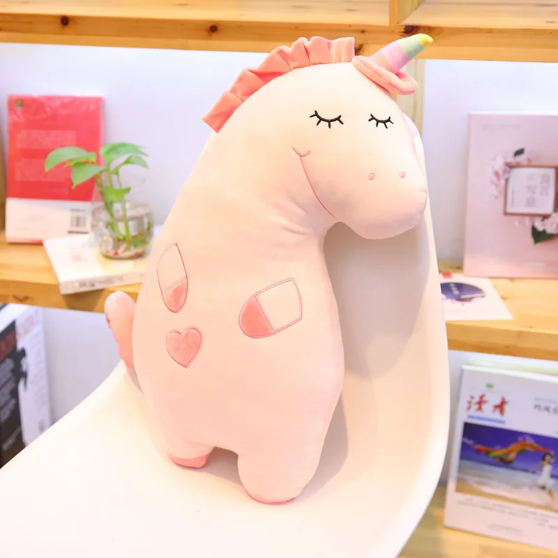 Pink Мягкие игрушки для детей Плюшевые Вещи животные аниме кролики медведь панда собака Единорог - Цвет: Pink