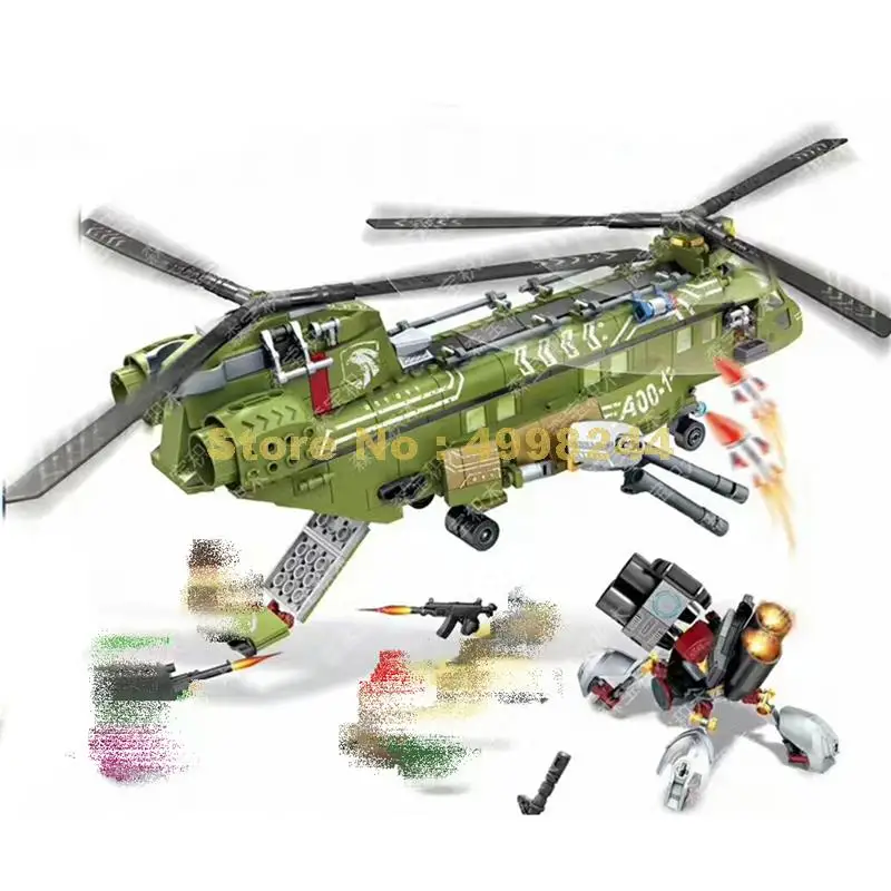 11700 506 Шт Военный ch47 chinook Черное золото спецназ Солдат инфильтрация операций строительный блок кирпичи игрушка