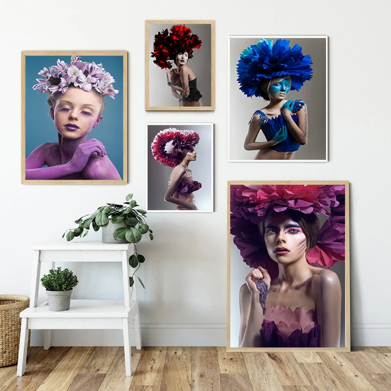 

3D Full Display Diamond Painting Abstract flowers woman,Diamond Embroidery color lady,Picture By Rhinestones,Wall decor