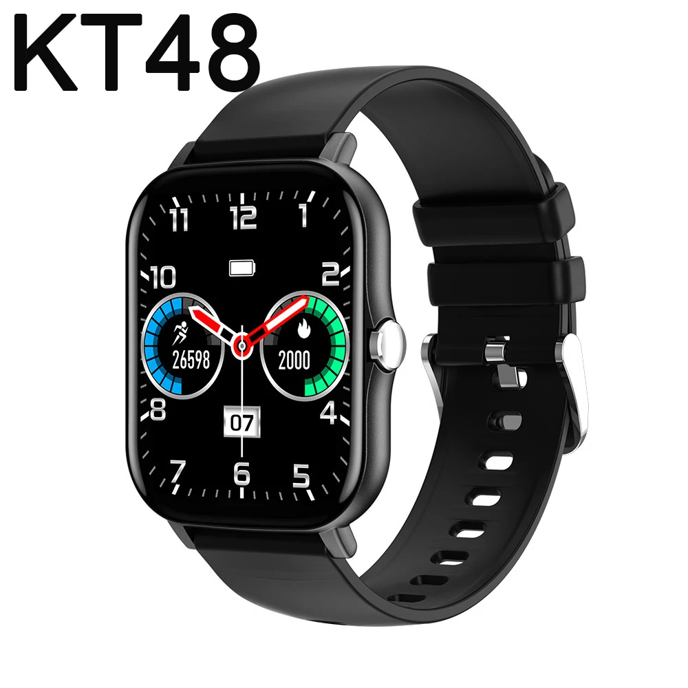 

2021 new KT48 men's and women's IP68 waterproof smart watch 15 days standby 1.7 sleep monitoring for GTS 2 Android iOS GTS2