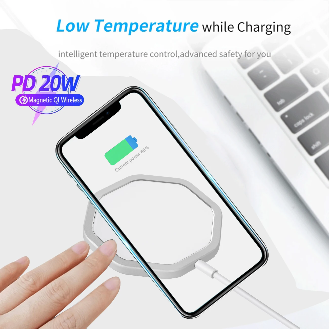 20W Qi Magnetic Wireless Charger Stand For iPhone 12 11 Pro XS Samsung S21 S20 S10 S9 Fast Charging Dock Station Phone | Мобильные