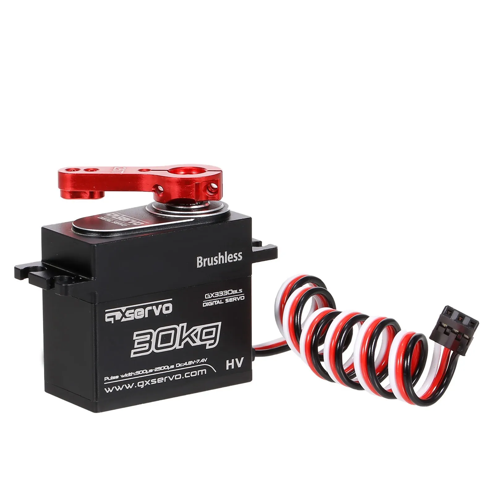 

GX3330BLS 30KG Servo IP67 Waterproof Steering Servo High Torque Full Metal Body Steel Gear Brushless Digital Servo for 1/10 RC