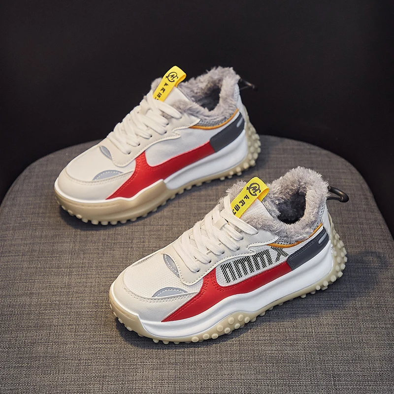 Кроссовки женские на платформе Повседневные Дышащие Нескользящие шнуровке для