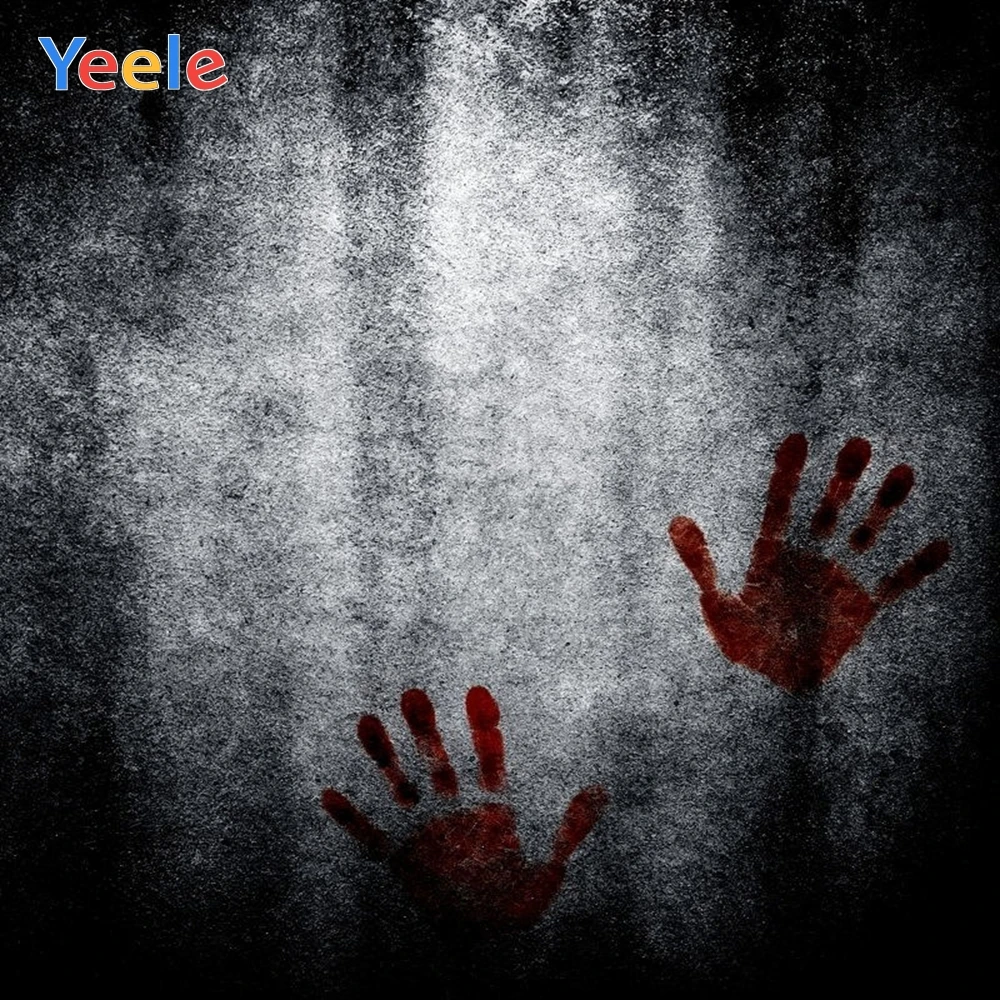 Yeele Хэллоуин фон ретро стены крови ручной работы страшный ребенок дети