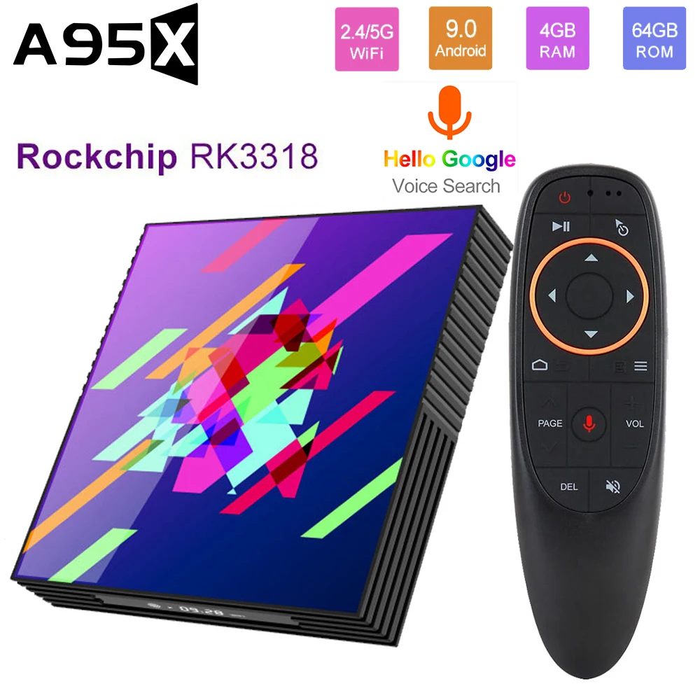 A95X Z2Plus Смарт ТВ коробка Android 9 0 4G 64 ГБ 32 памяти на носителе EMMC с двумя камерами