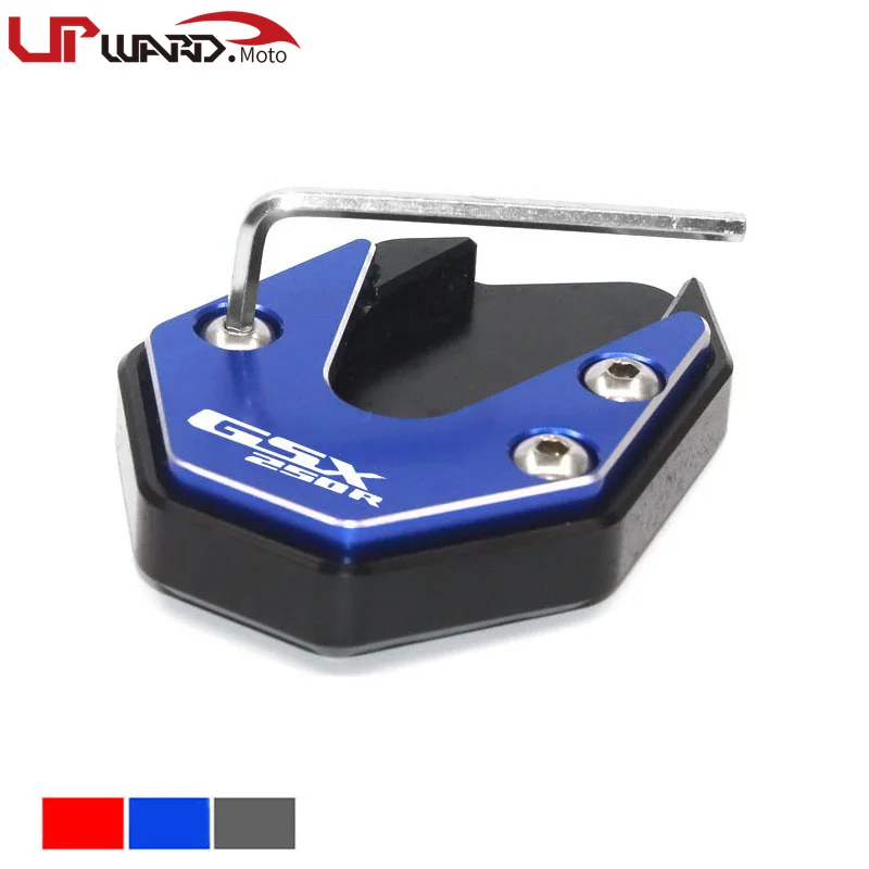 

For Suzuki GSX250R GSX 250R Kickstand Foot Side Kick Stand Extension Pad Enlarge Support Plate Pad 2017 2018 CNC Motorcycle Part