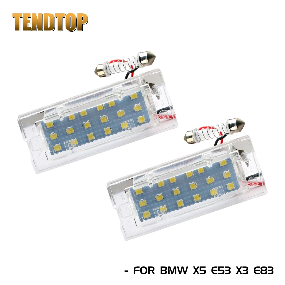 

2 шт. белый номерной знак светильник BMW X5 E53 1999-2006 X3 E83 2003-2010 автомобильные аксессуары
