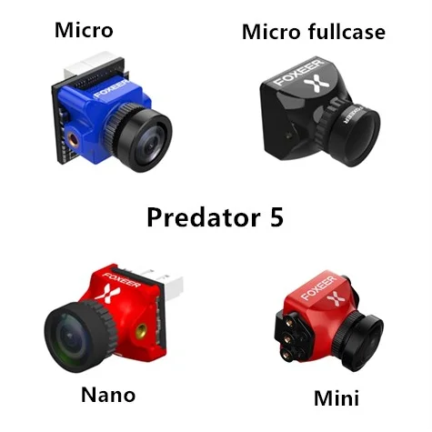 Foxeer Predator 5 Mini Nano Micro/полный Чехол камера racing FPV с переключением Супер WDR OSD 4ms