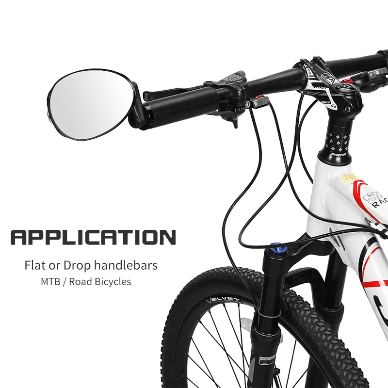

Bicycle rearview mirror convex glass bicycle mirror wide angle handlebar rearview mirror rearview mirror for bicycle accessories