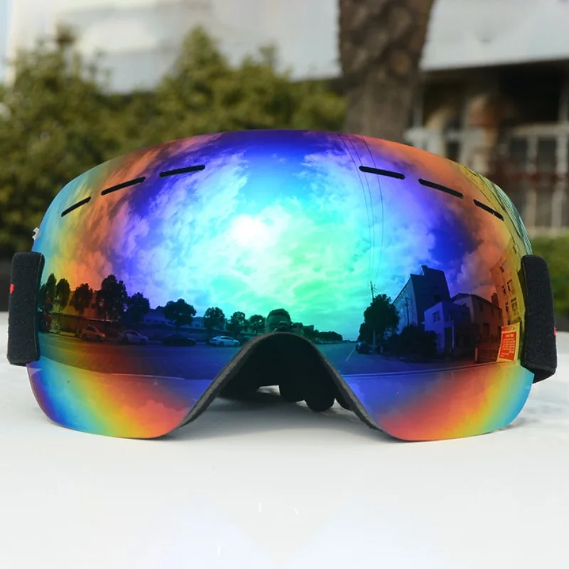 Уличные лыжные очки двухслойные UV400 противотуманные ветрозащитные большие Лыжные маски очки лыжные унисекс снежные сноубордические очки
