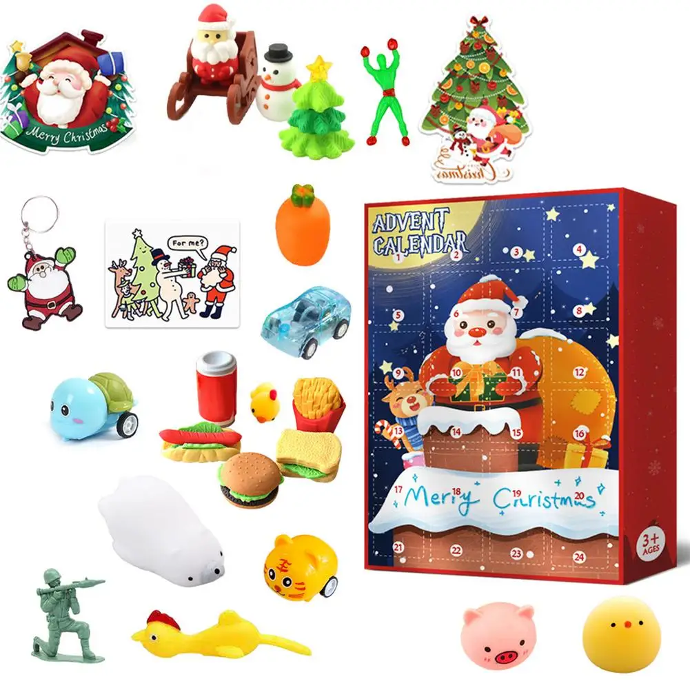 

Christmas Advent Calendar 2021 For Kids Christmas Countdown Box With 24 Different Toys 24 Days Christmas Countdown Calendar To