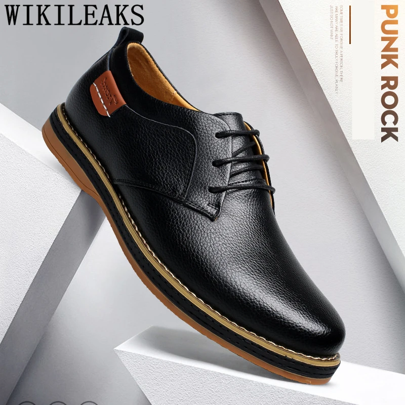 Мужские оксфорды повседневная обувь Лидер продаж Мужская из натуральной кожи