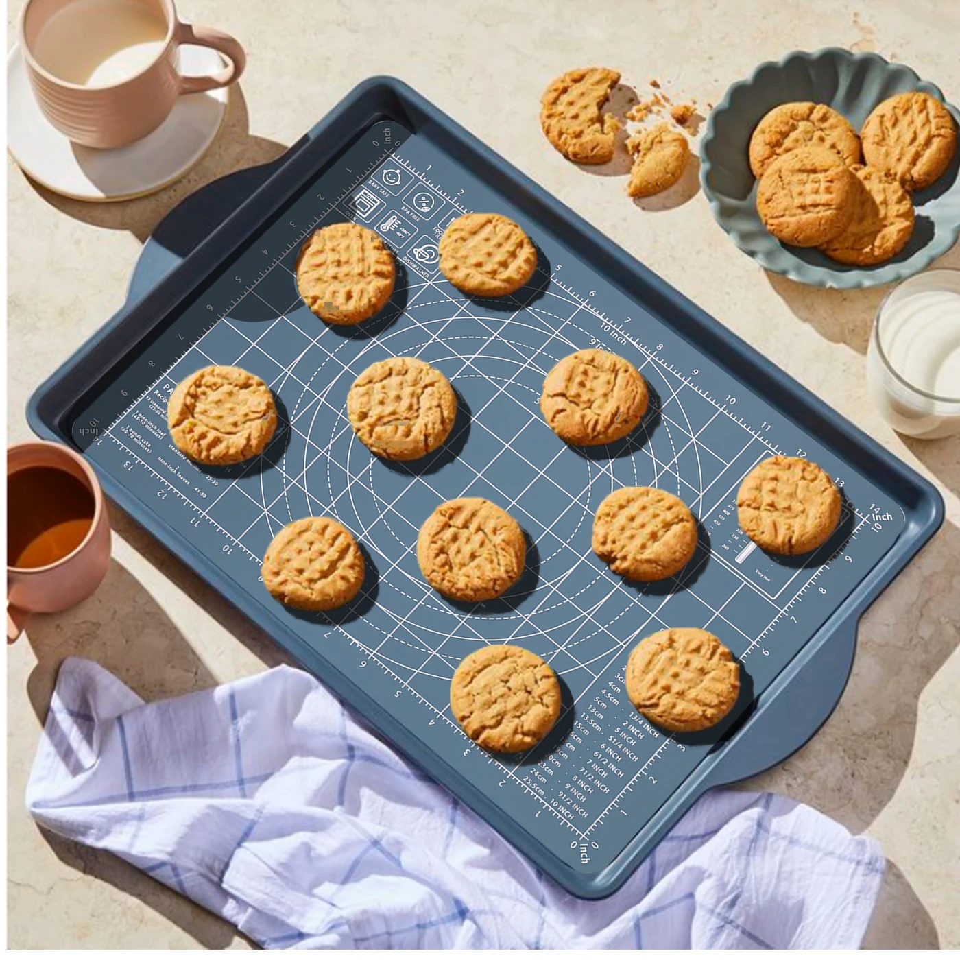 Силиконовый нескользящий коврик для выпечки толстые Нескользящие теста пирога