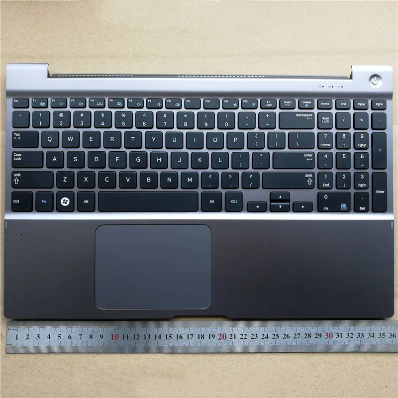 Упор для рук для SAMSUNG NP700Z5 NP700Z5A NP700Z5B NP700Z5C верхний чехол Клавиатура США с корпусом ноутбука Сенсорная панель серебро