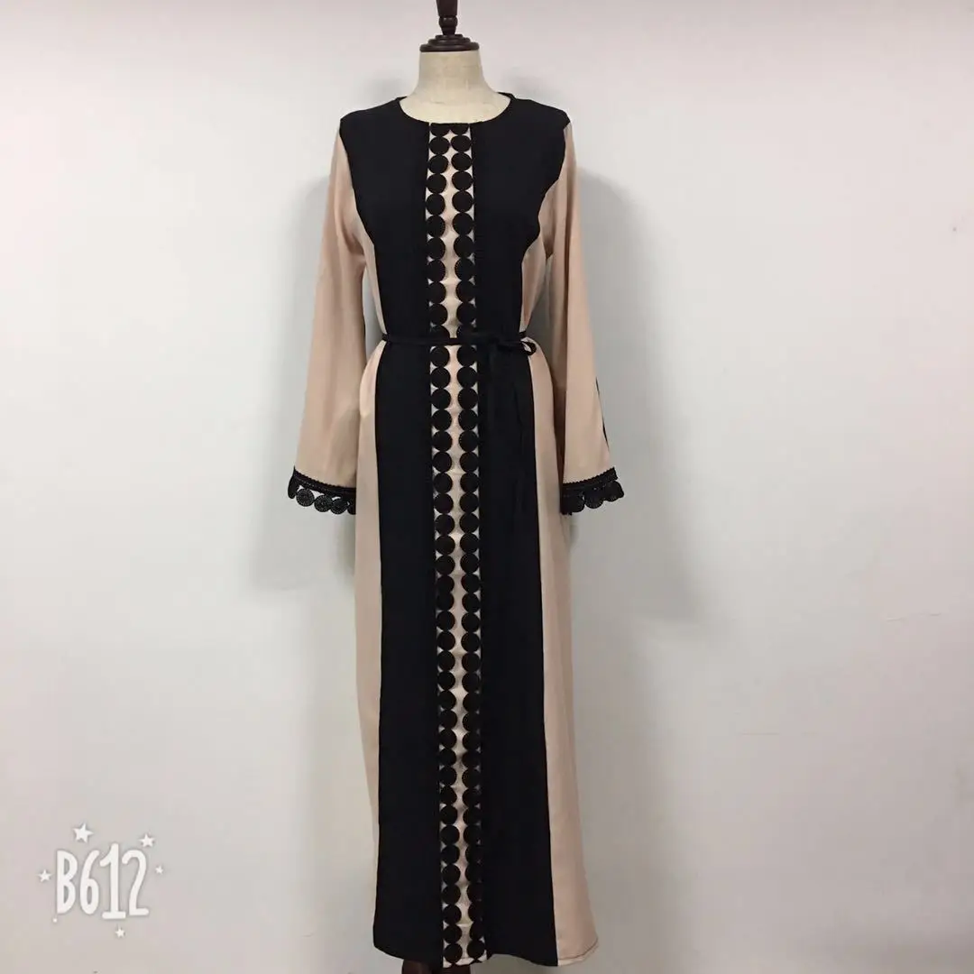 Женское мусульманское платье хиджаб Абайи размера плюс кружевное макси в