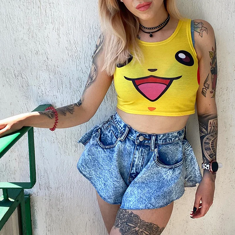 Fan-shaped hot pants 2021 summer new solid color personalized tailoring washed wide-leg ultra-short jeans trend | Женская одежда