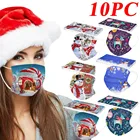 10 шт., одноразовые маски для лица с принтом лося