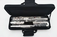 top double blowpipe flute professional cupronickel c key 16 hole silver plated musical instruments with case and accessories