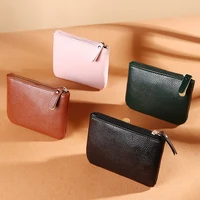 pu leather soft women coin purse student girls short wallet card holder bag small zipper pocket change purse ladies money bag
