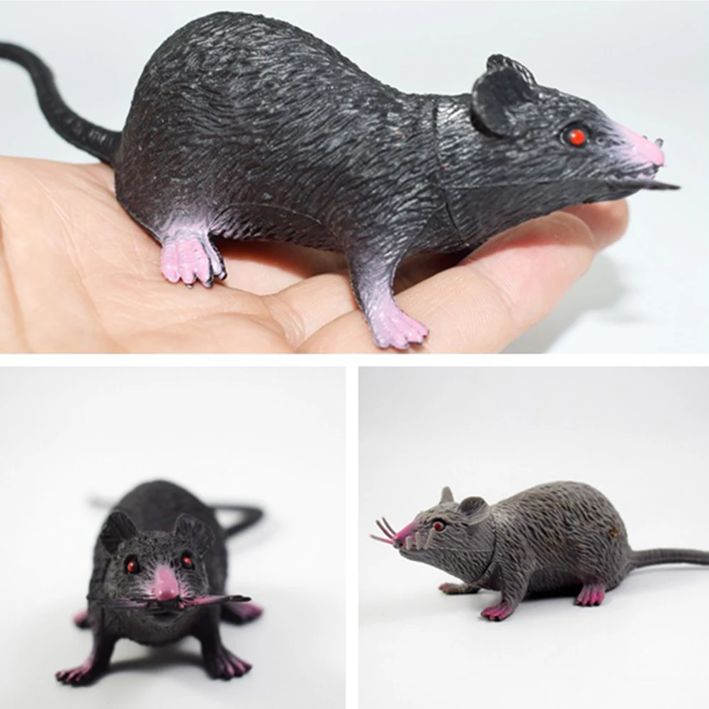 

22cm Kids Mouse Funny Playing Mini Toy Props PVC Simulation Mice Pet Supplies False Artificial Animal For Cats