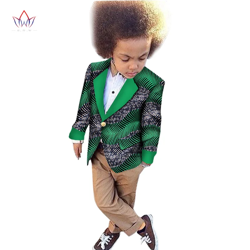 

African Clothing Kids full sleeve Dashiki Traditional Cotton Coat Matching Africa Print Children Top Baby print Clothes WYT47