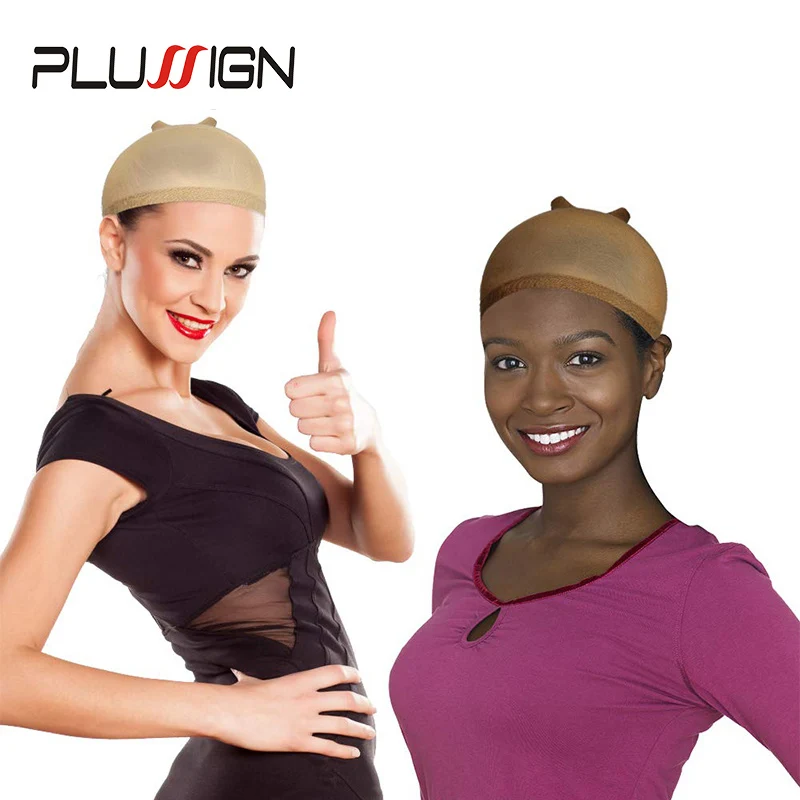 Plussign мечта Deluxe парик Кепки продается черный Бежевый и красный цвета Кофе Цвет унисекс нейлоновая сетка для волос Плетение Кепки для того, чтобы сделать парик 2 шт./упак