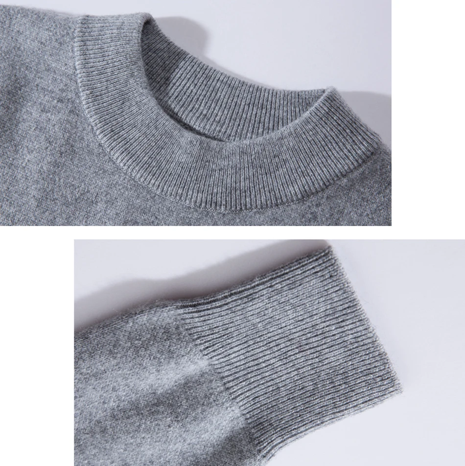 YJMY Inner Mongolian Cashmere Sweater Women Jumper Ribbed Crewneck Cuffs Hem Spring Autumn Knit in Slava Store