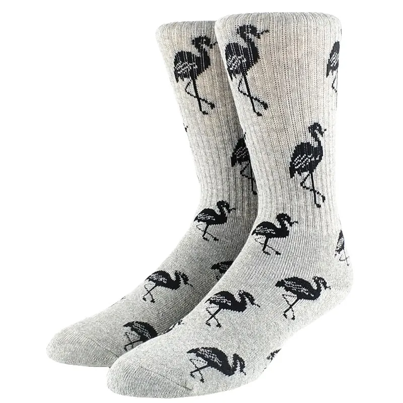 2 пары толстых мужских длинных носков с фламинго|skate socks|socks usausa socks |