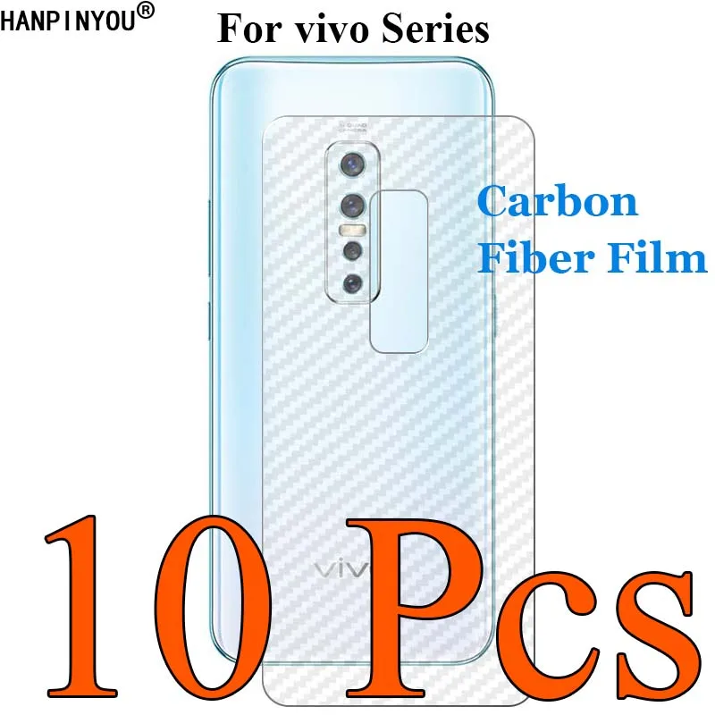 10 шт. для vivo V17 V15 X27 Z1 Z6 S1 Pro iQOO NEO S5 Y17 Y15 Y12 U20 U10 3D задняя пленка из углеродного