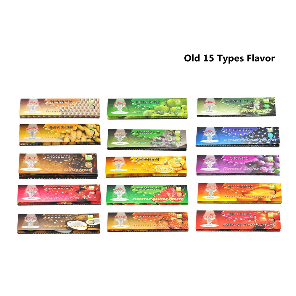 

HORNET DANGER 5 Booklets 1.25 1 1/4 78mm Flavor Natural Rolling Paper -All have 33 Type Flavor