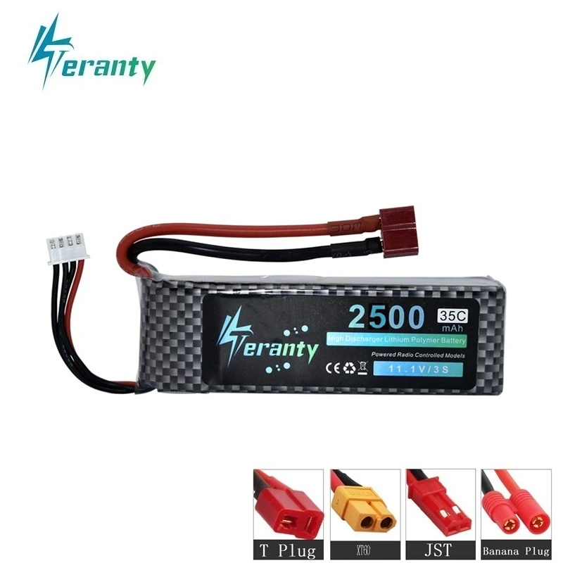 

Литий-полимерная батарея Teranty Power 3S 35C MAX 65C 11,1 В 2500 мАч для радиоуправляемых автомобилей, самолетов, вертолетов, радиоуправляемых роботов 11,1 В...