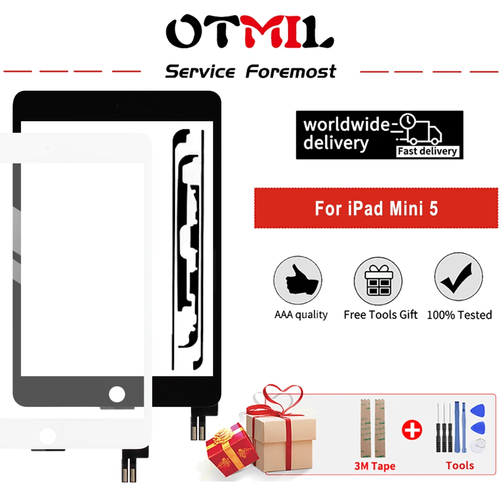 

Original Quality For iPad Mini 5 Mini5 5th Gen 7.9" 2019 A2124 A2126 A2133 Touch Screen Digitizer Replacement Panel mini 5 mini5