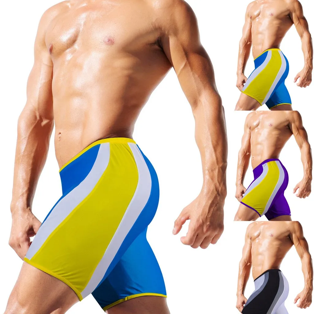 Модные мужские сексуальные плавки с градиентом для бодибилдинга пляжные шорты