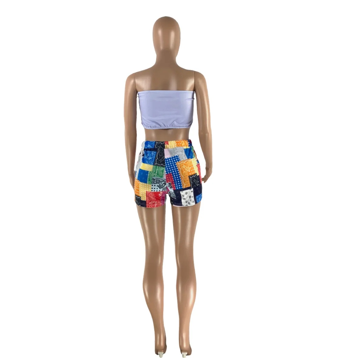 Бандана женская спортивная без рукавов комплект из двух предметов повседневный