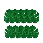 12 шт Искусственные листья тропической пальмы Гавайскую вечерние летние игр тема джунгли вечерние украшения свадебного торжества и дня рождения Таблица декора дома