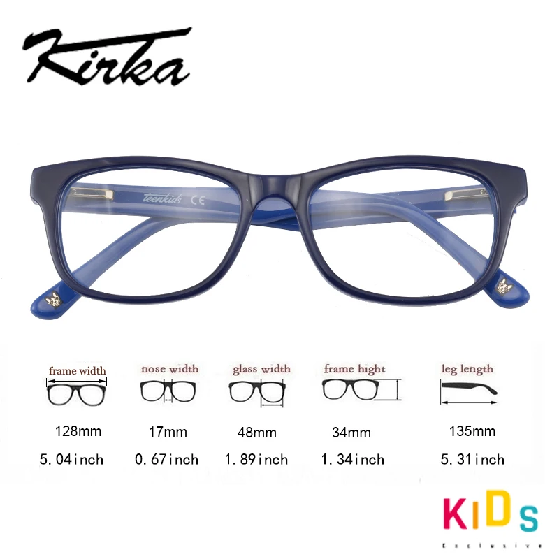 Kirka  glasses frame kids optical lenses for children Flexible Protective Kids Glass frame eyeglasses  Eyeglasses For 6-12 Year images - 6