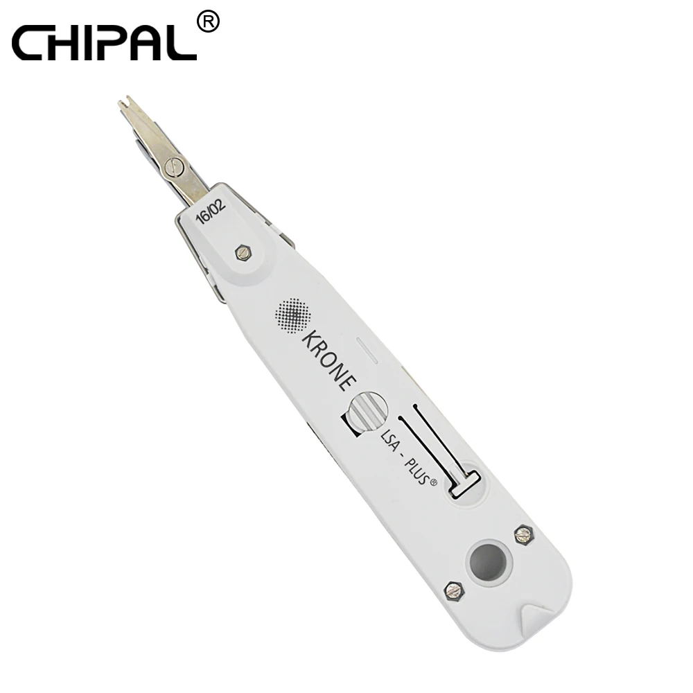 CHIPAL Серебряный Регулируемый KRONE LSA-Plus Дырокол вниз инструмент с датчиком для телекоммуникационный телефонный RJ11 LAN Сетевой Cat5 RJ45 патч-панель