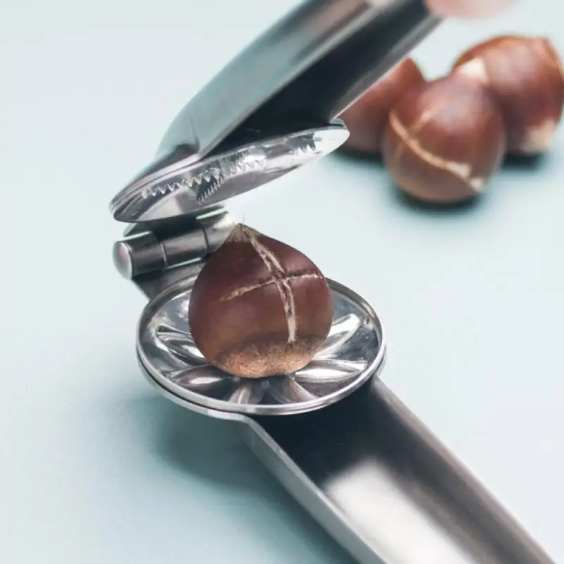 Fast Chestnut Opener Peeled Clip Nut Walnut Peeling Tool Cut Cross Pad Machine Stainless Steel Kitchen Accessories | Дом и сад
