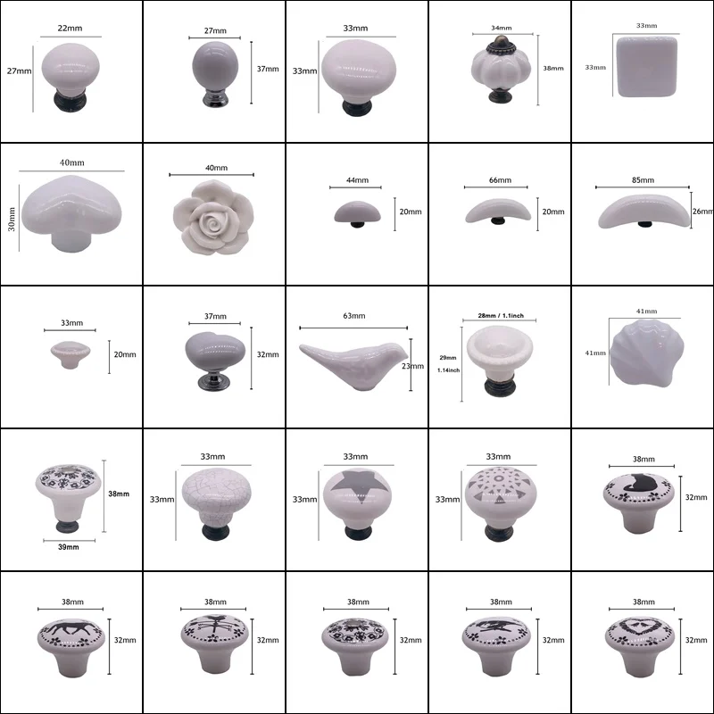 1x Белый Керамика рисунком из мультфильма с цветочным узором выглядят ручки и