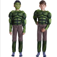 new year carnival green the incredible hulk costume endgame muscle halloween costume for kids boys children cosplay