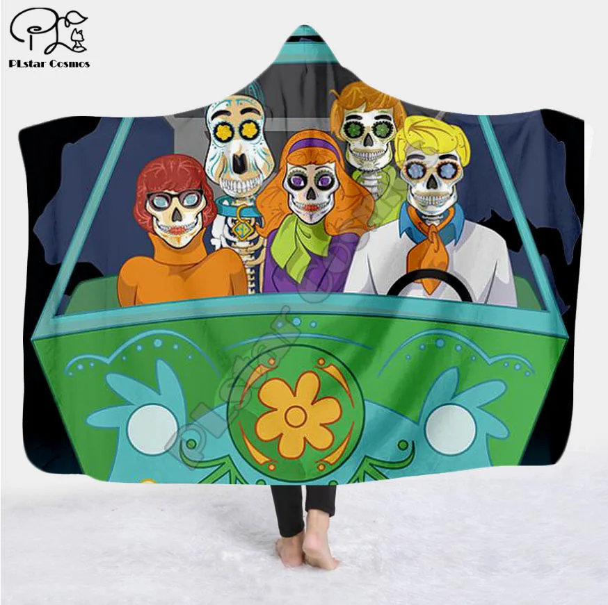 Одеяло с капюшоном для мужчин и женщин одеяло 3D-принтом из фильма ужасов