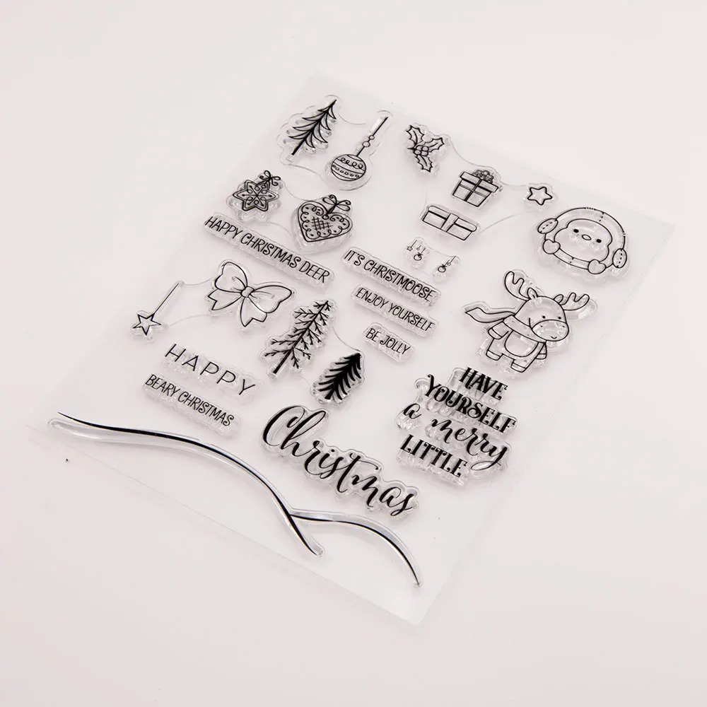 

Diy Penguin Tree Transparent Silicone Rubber Standard Stamp for Scrapbooking Clear Stamps Card Making Stamps Cutting Die