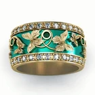 Милое женское кольцо Milangirl с бабочкой для женщин, циркониевые кольца золотого цвета в форме животного, женские кольца, ювелирные изделия для вечеринок, аксессуары