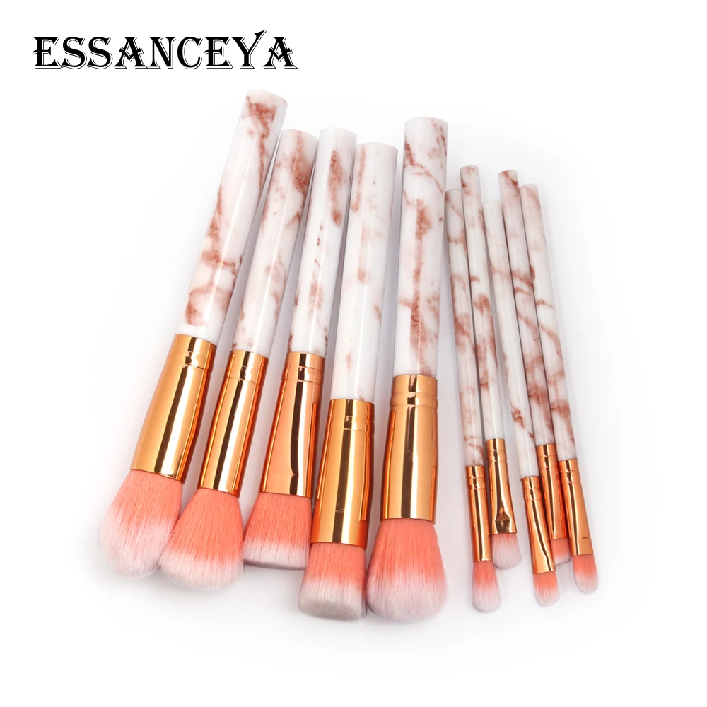 ESSANCEYA, 7/10 шт., набор мраморных кистей для макияжа, основа, пудра, румяна, тени для век, кисть для смешивания, кисти для макияжа, инструменты, косметический набор