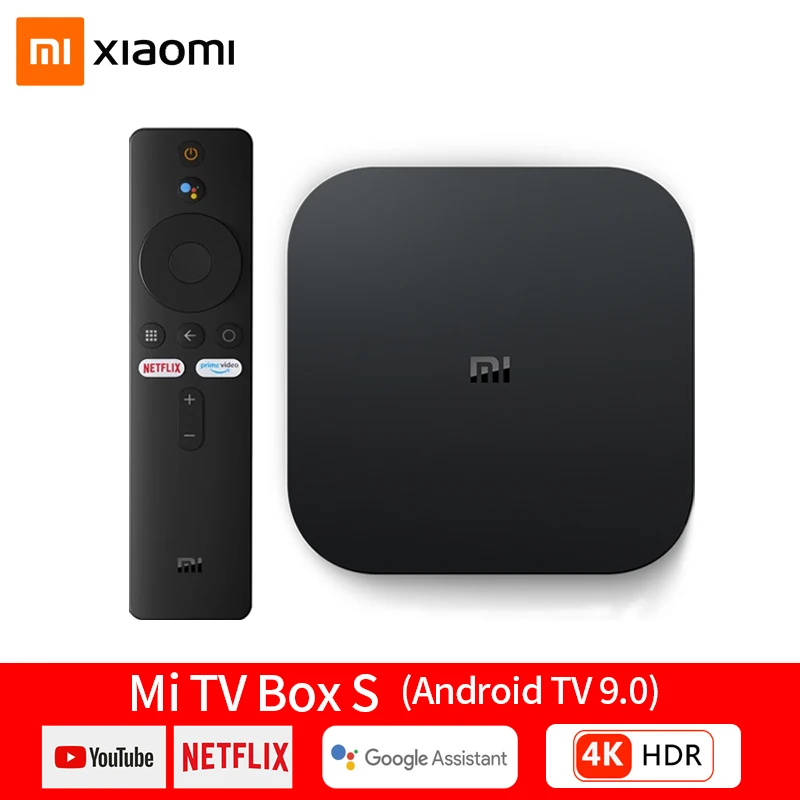 Глобальная версия Xiaomi Mi TV Box S 4K ТВ приставка Android 9 0 DOLBY Google Assistant Netflix Smart IPTV Декодер
