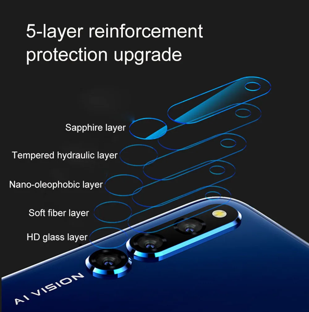 10pcs Camera Protective Glass on For Huawei Honor 20 Pro 10 Lite 20i 10i 9X 8X Max 9 Tempered Lens Protector | Мобильные телефоны и