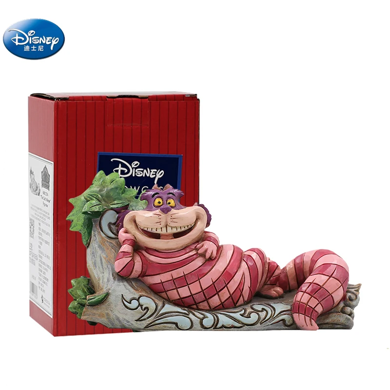 

Disney Alice In Wonderland Cheshire Cat On The Tree Anime Action Figures Hand-Made Trend Ornaments Peripheral Toy Children Gifts