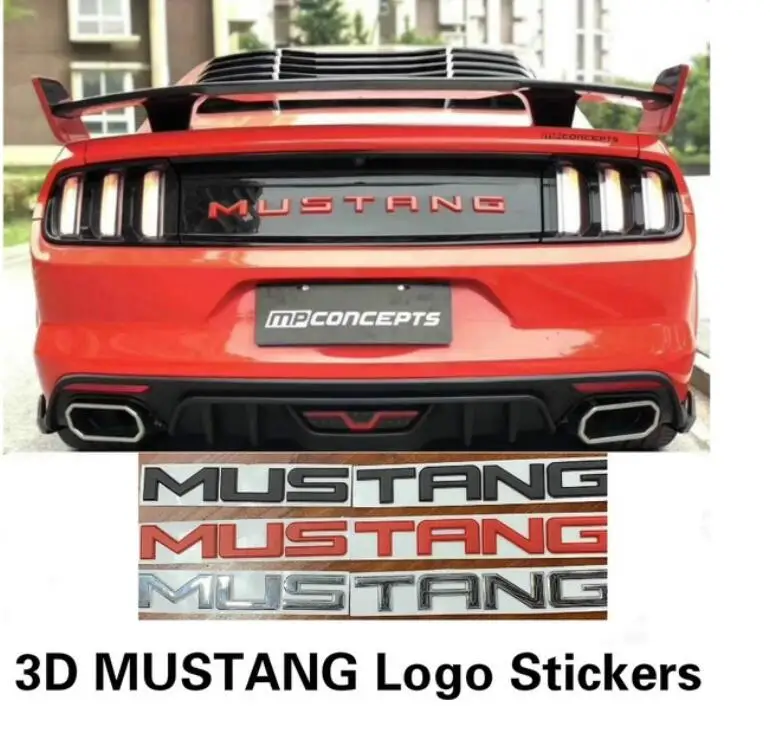 

3D Car Stickers MUSTANG Logo Emblem Car Styling Sticker Body Rear Tailgate Badge For Ford Mustang